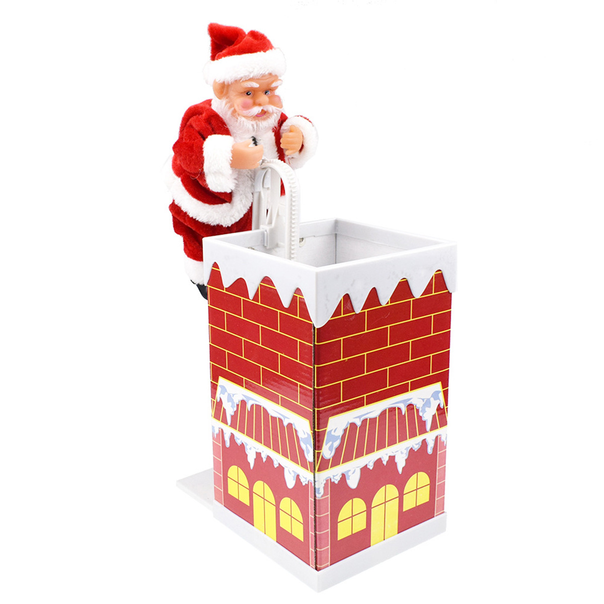 

Christmas Electric Musical Toys Santa Claus Climbing Chimney Doll Xmas Decor Gift