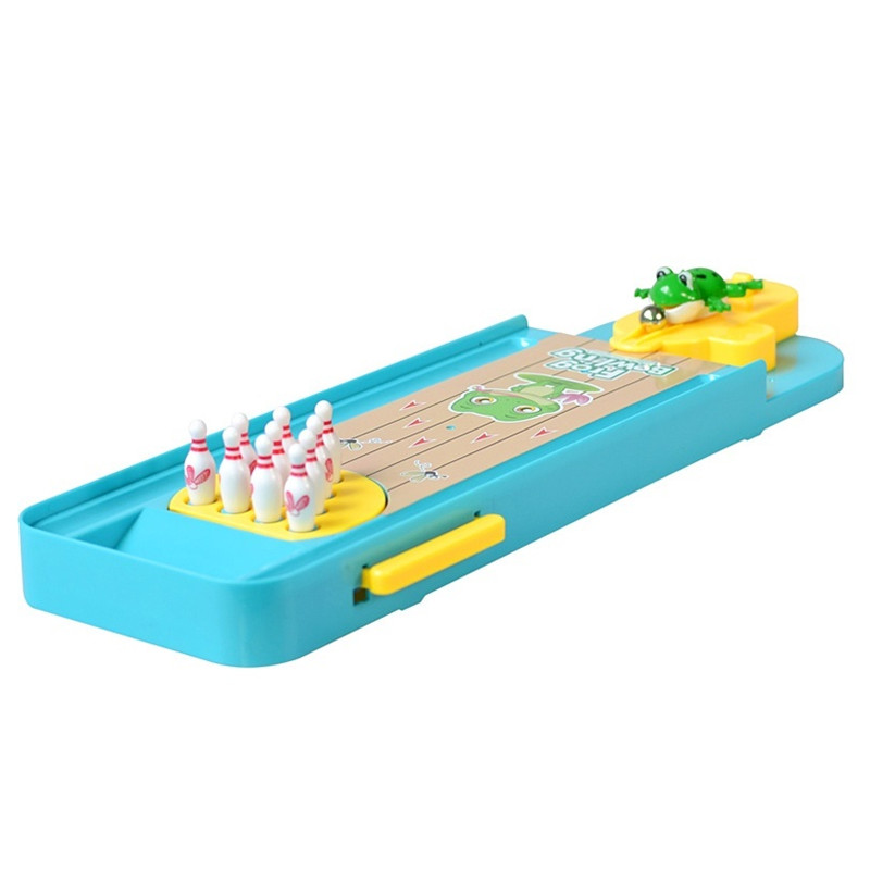

Mini Frog Bowling Toy Desktop Interactive Games Kids Educational Toys Gift Bowling Launching Pad