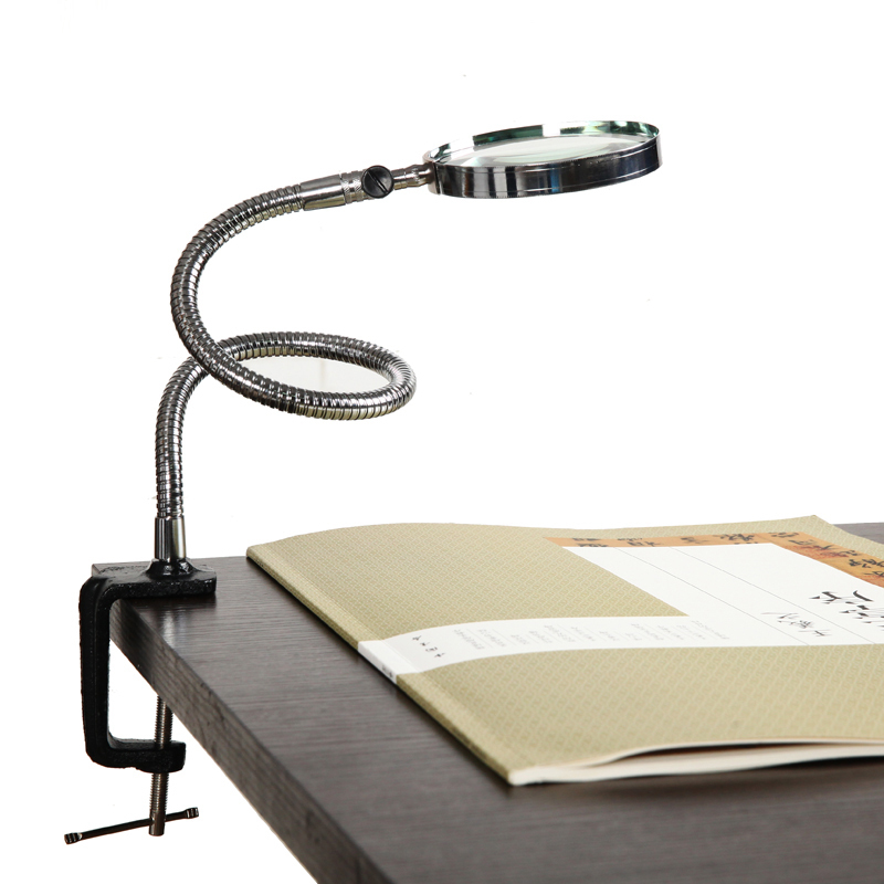 

Magnifier Flexible Neck Magnifying Desk Table Clamp Plastic Folders Metal Horse 3.5X 100mm Lens Loupe Repair Magnifier