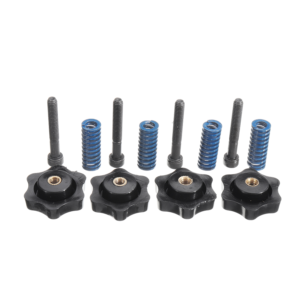 4Pcs M5 Heated Bed Leveling Screw + M5 Nuts + 8*25mm Blue Spring for 3D Printer Part Hotbed 11