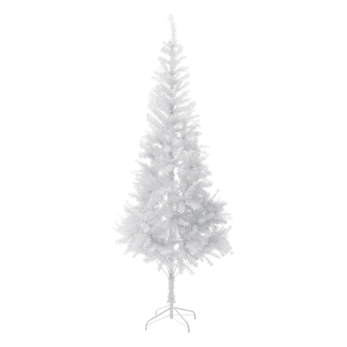 

7Ft Artificial PVC Christmas Tree With Stand Holiday Season Home Outdoor Decorations White