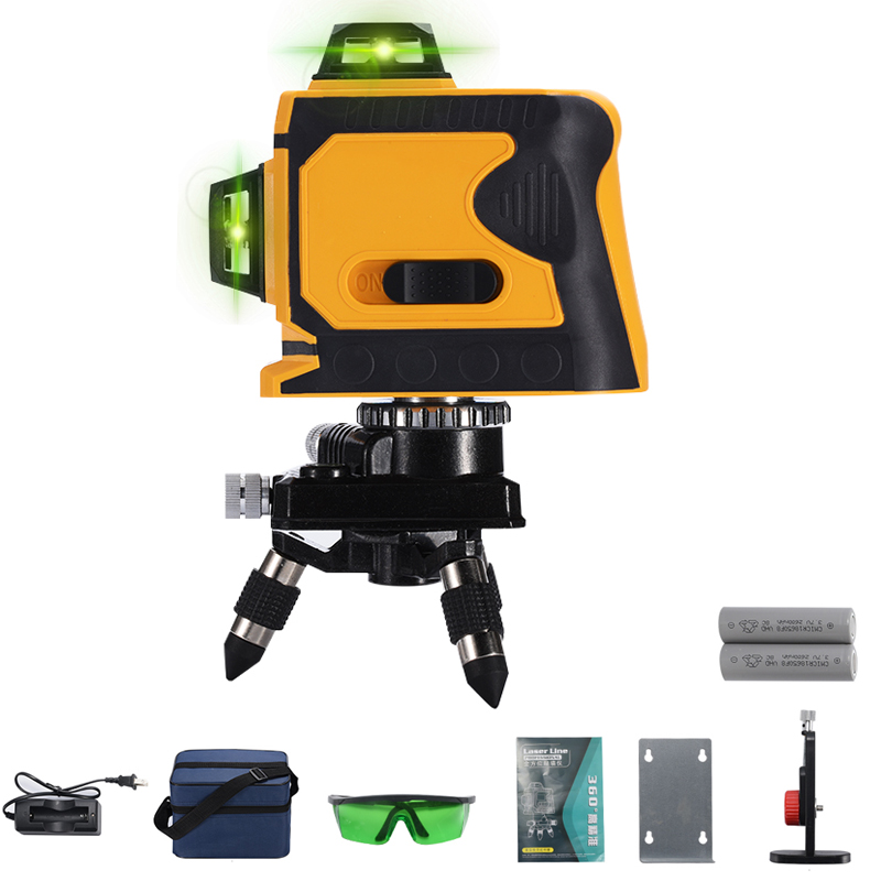 

532nm12 Lines Laser Level Green Self Leveling 360° Rotary Cross Measuring Tool