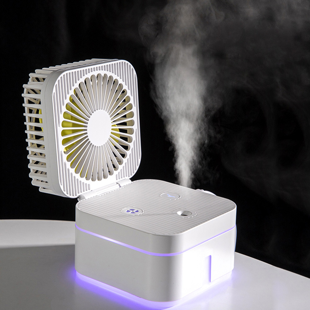 

Minleaf ML-MF1 Multi-function humidifier Mini Fan Strong Wind Mute Humidification Night Light Fan