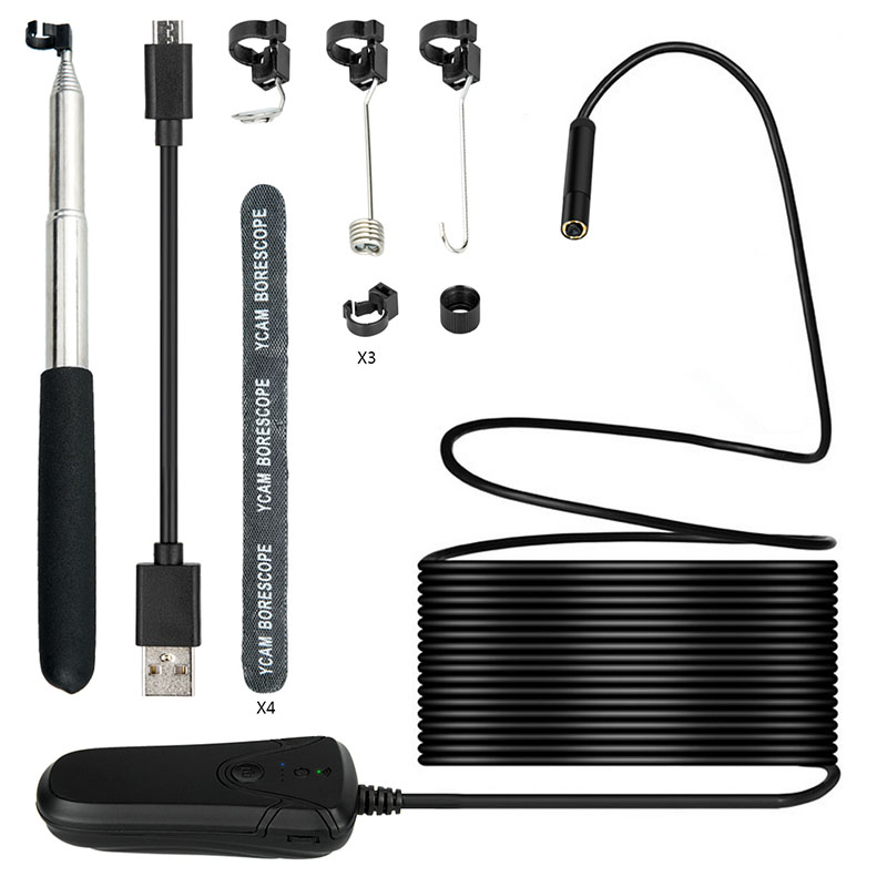 

Wireless Endoscope 8mm 8Led HD1080P 1000mAh Wifi USB Borescope IP68 Waterproof Inspection Camera