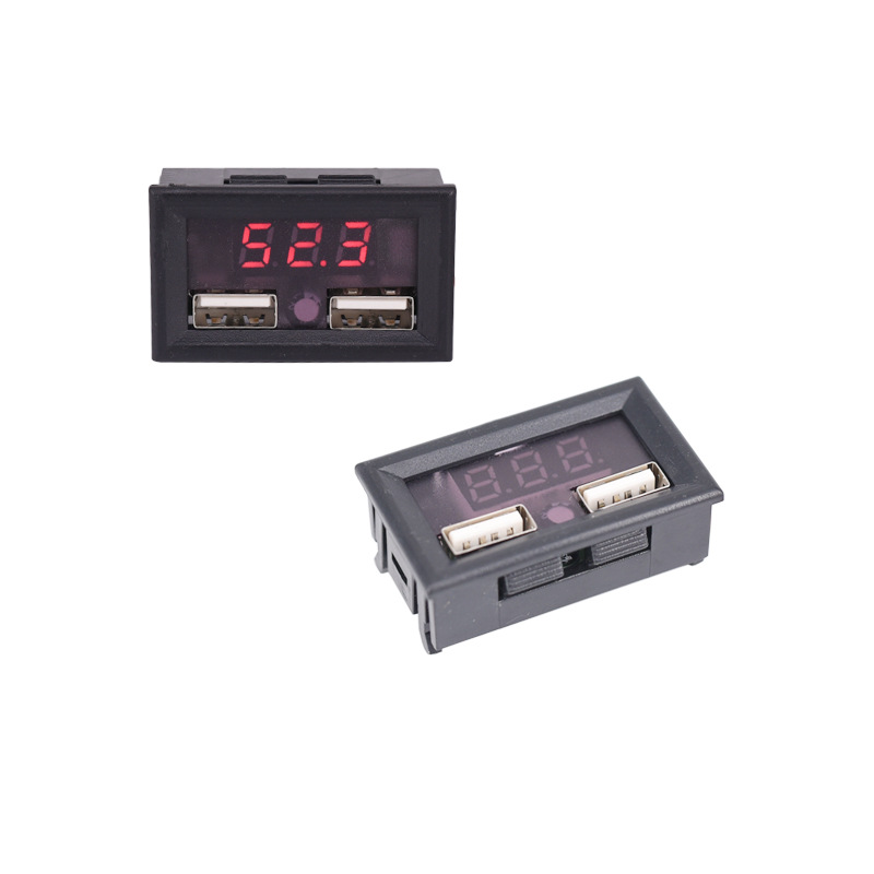 

Dual USB 5V 2A DC 8-48V Voltage Meter Voltmeter Volt Tester 12V 24V 36V 48V Car Lead-acid Lithium Battery Capacity Teste
