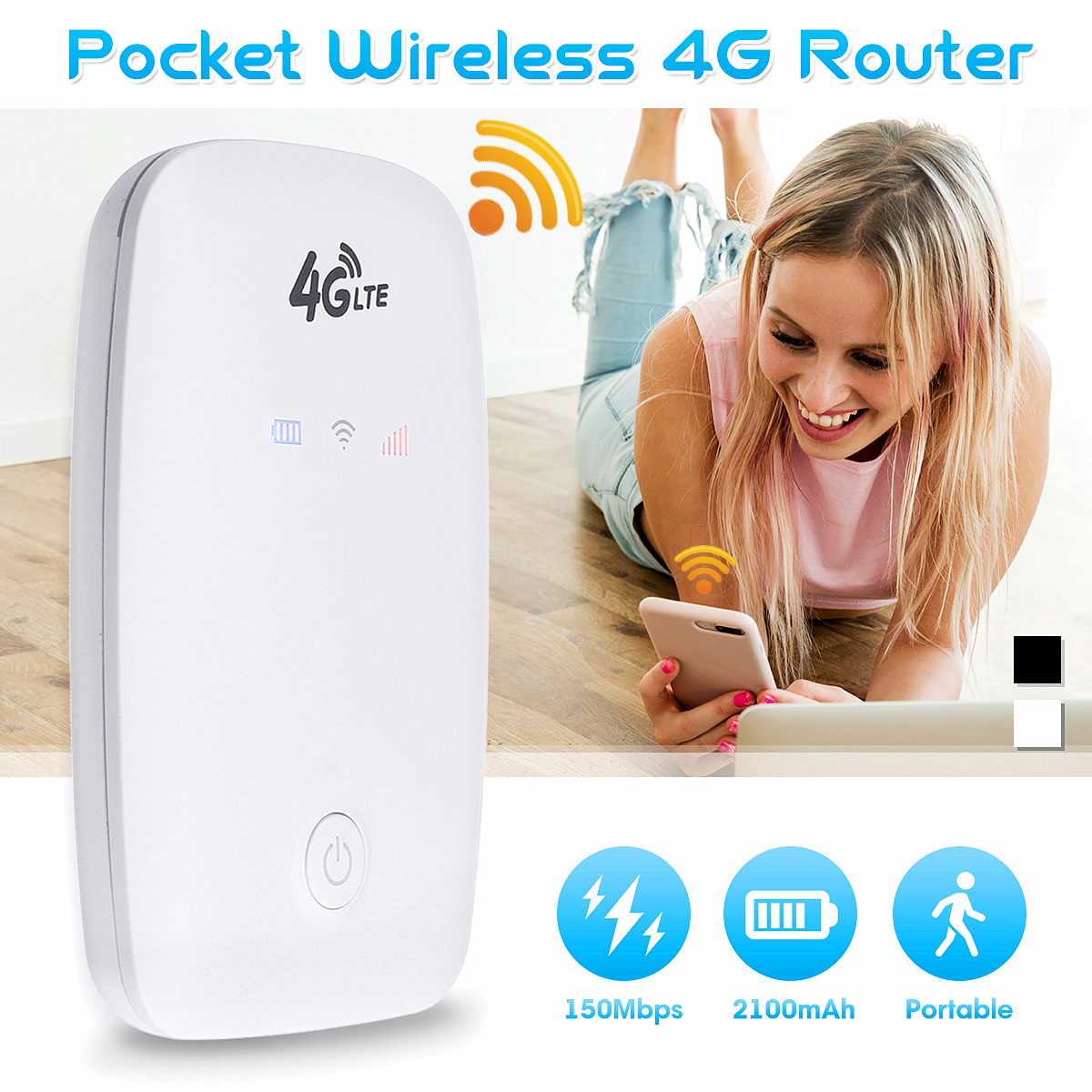 3Mode 4G 3G 2G WiFi Wireless Portable Pocket Router Support 32G TF Card Suitable for PC Mobile 30