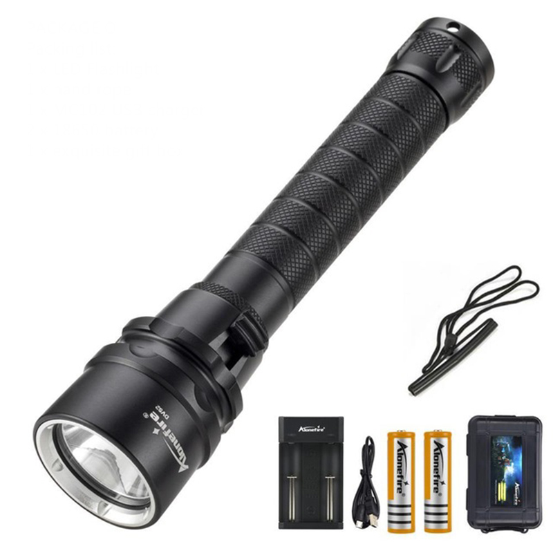 

AloneFire DV52 XM-L2 LED Waterproof LED Flashlight 18650 Flashlight Diving Flashlight