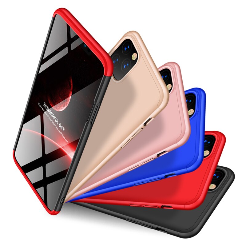 

Bakeey 3 in 1 Double Dip Frosted 360° Full Body PC Full Protective Case for iPhone 11 Pro Max 6.5 inch