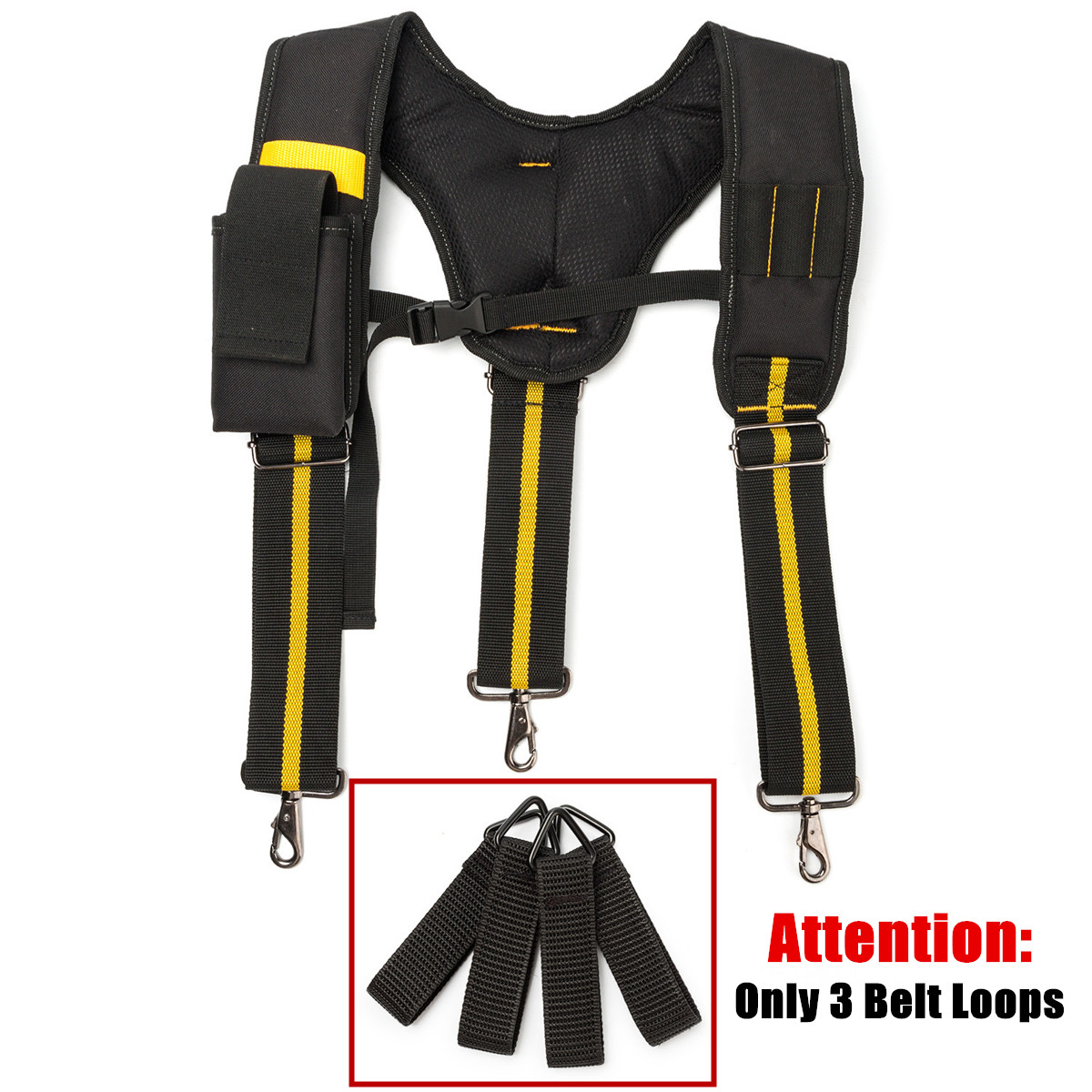 Adjustable Heavy Duty Work Tool Bag Belt Suspender With Mobile Phone ...