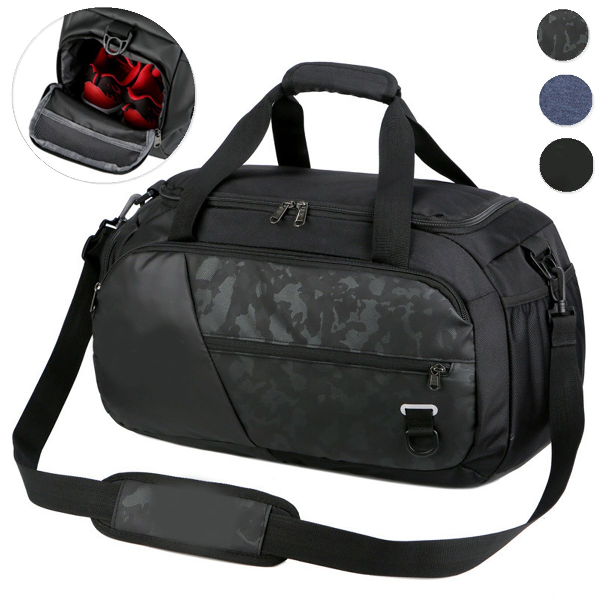 

50x26x30cm Dry Wet Separation Shoes Bag Yoga Bag Waterproof Travel Gym Handbag Sports Running Fitness Shoulder Bag