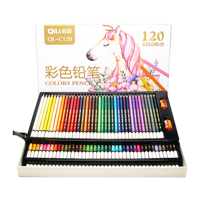 

QiLi QL-C120 120 Colors Wood Colored Pencils Artist Painting Oil Color Pencil For School Drawing Sketch Drawing Art Supplies Stationery