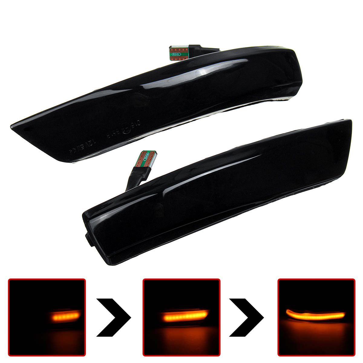 

LED Dynamic Flowing Turn Signal Lights Side Wing Mirror Indicator Sequential Blinker Lamp For Ford Focus 3 MK3 3.5 2011-2018