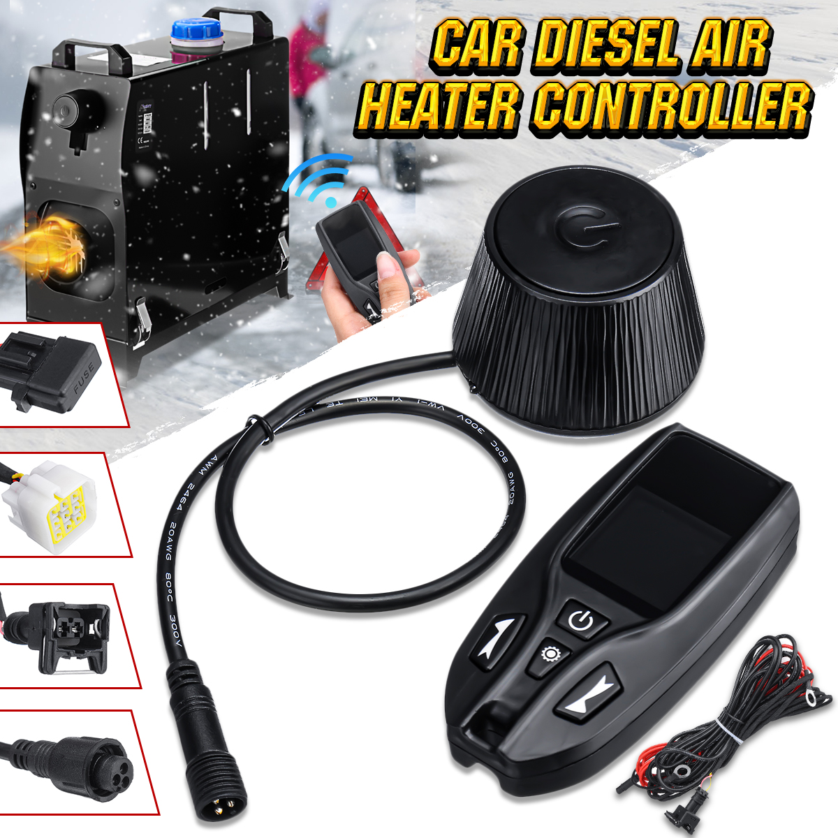 Air Heater Diesel Parking Remote Controller W/ LCD Monitor Switch Board 12V USPS 