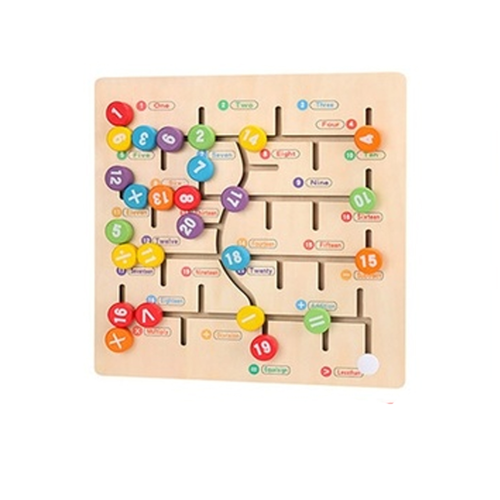 Math Toys Wooden Digitals Alphabet Learning Arithmetic Maze Matching Board Brain Development Toys for Children 11