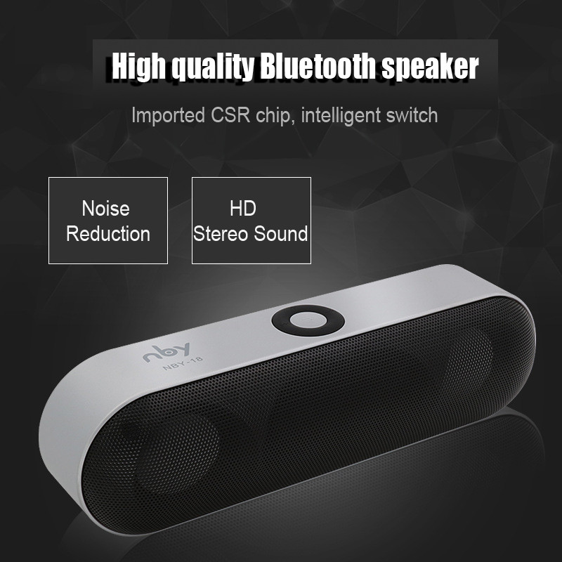 NBY-18 Mini Wireless Bluetooth Speaker Portable Speaker Sound System 3D Stereo Music Surround Support TF AUX USB 10