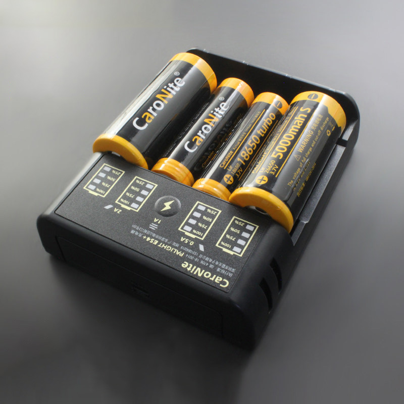 

PALIGHT CARONITE ES4 3.7V 2A USB Батарея Зарядное устройство для Li-ion NiMH NiCD Батарея 18650 26650 21700 AA AAA