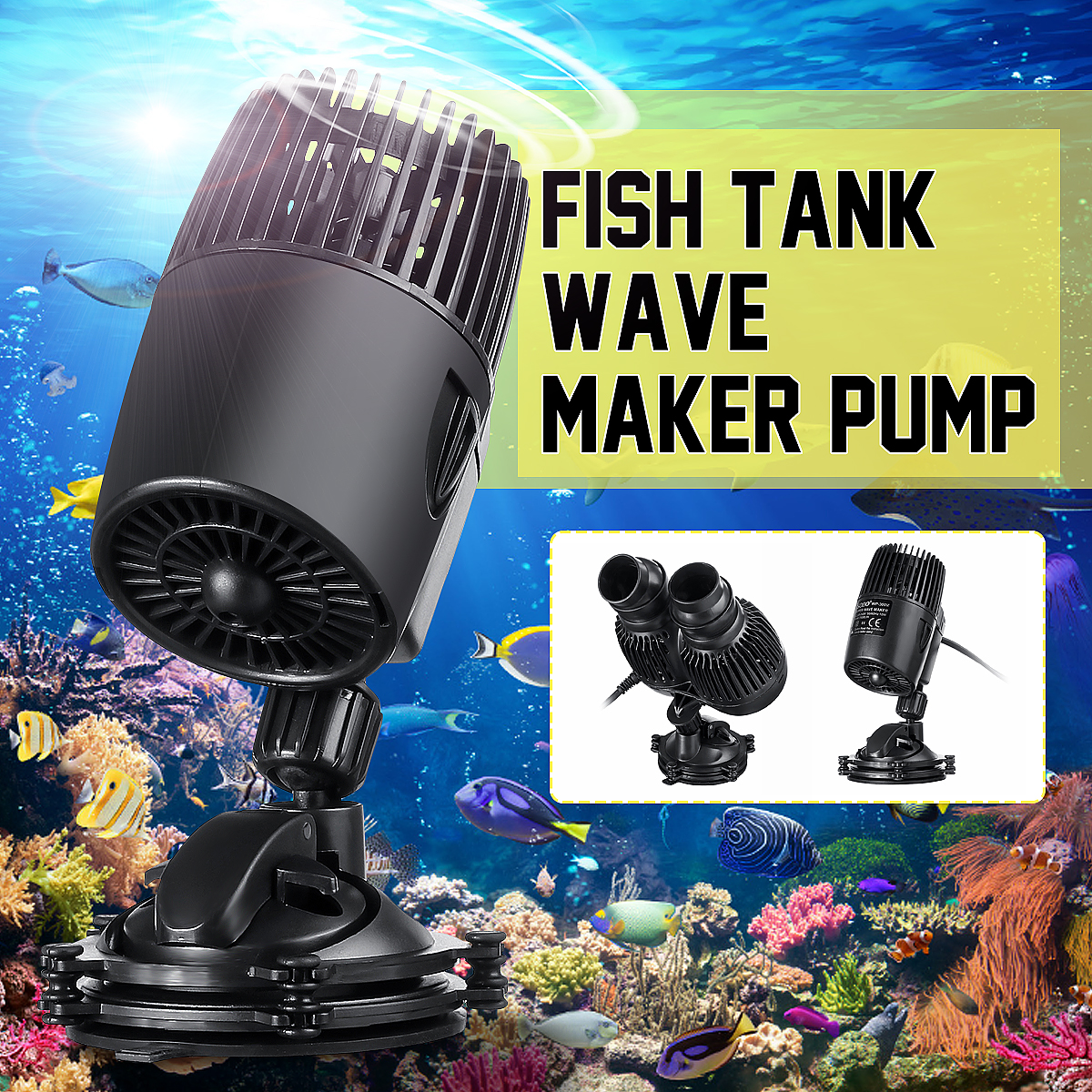 SOBO 10W/15W/25W Wave Maker Aquarium Pump Silent Circulation Pump Fish Tank Aquarium Wavemaker Pump