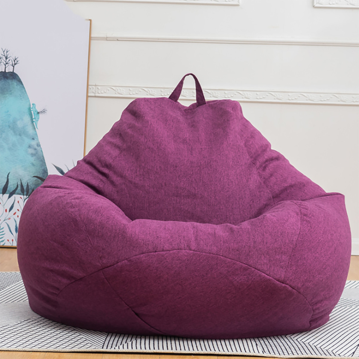 

2 Sizes Large Bean Bag Chair Couch Sofa Covers Indoor Lazy Lounger For Adults Baby Seats Protector