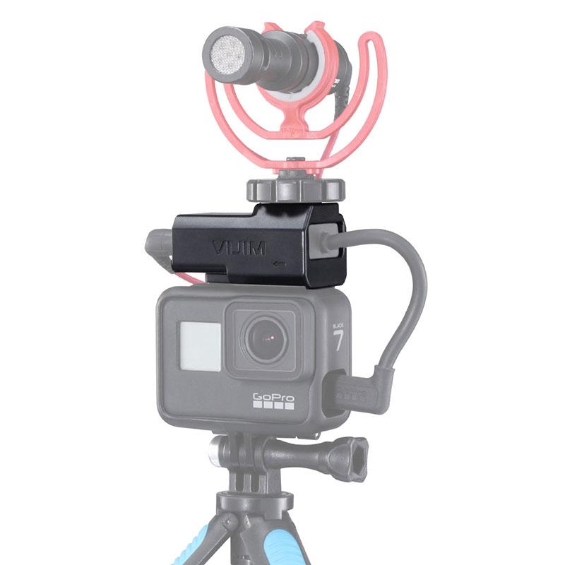

VIJIM GP-3 Vlog Батарея Микрофон Адаптер для крепления на холодную обувь для GoPro Hero 7 6 5 Спортивные игры камера с защитной защитой Чехол