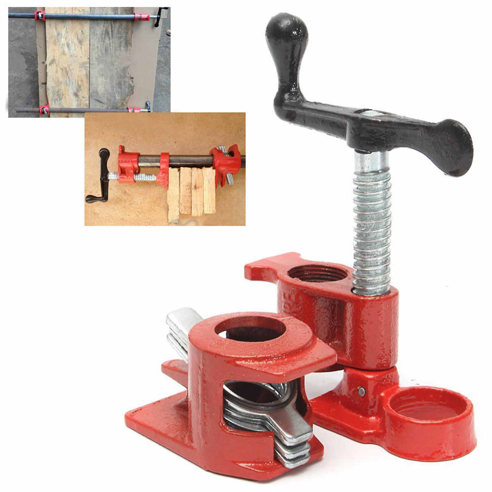 

1/2 Inch Wood Gluing Pipe Clamp Set Heavy Duty Fixture Carpenter Woodworking Tools