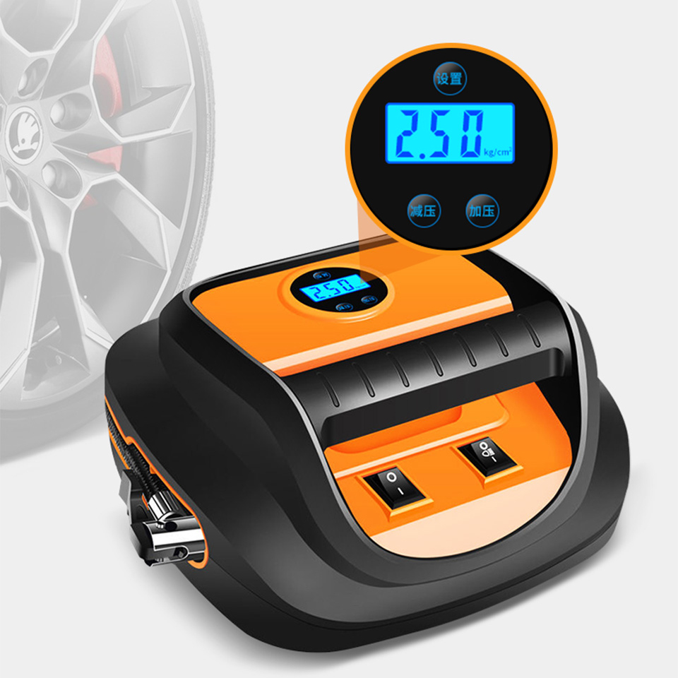 

Licheers Portable Car Tyre Pump 12V Fast Inflator Mini LED Digital Display 60s Inflation Air Compressor