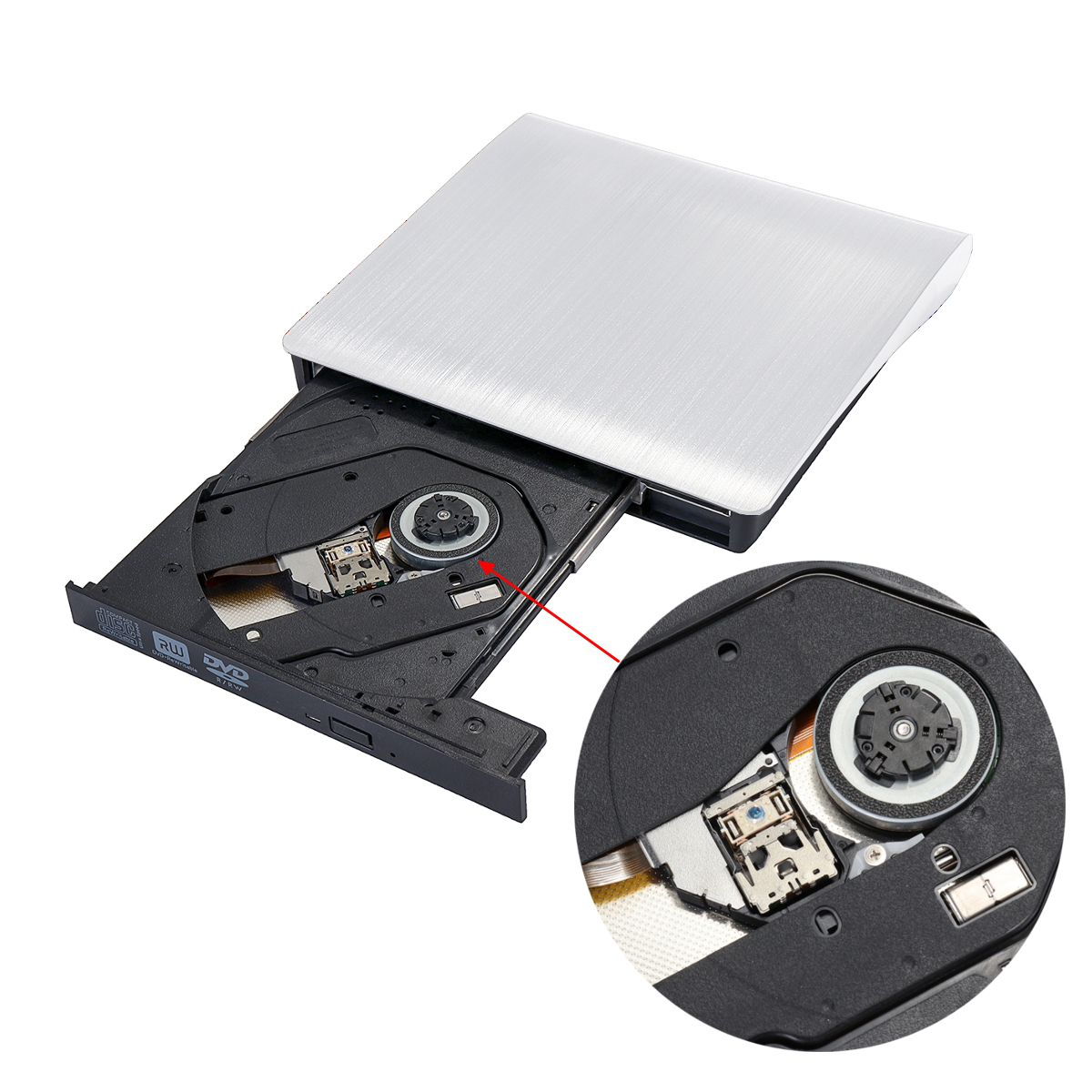 USB 3.0 Slim External DVD Optical Drive DVD-RW CD-RW Combo Drive Burner Reader Player 11