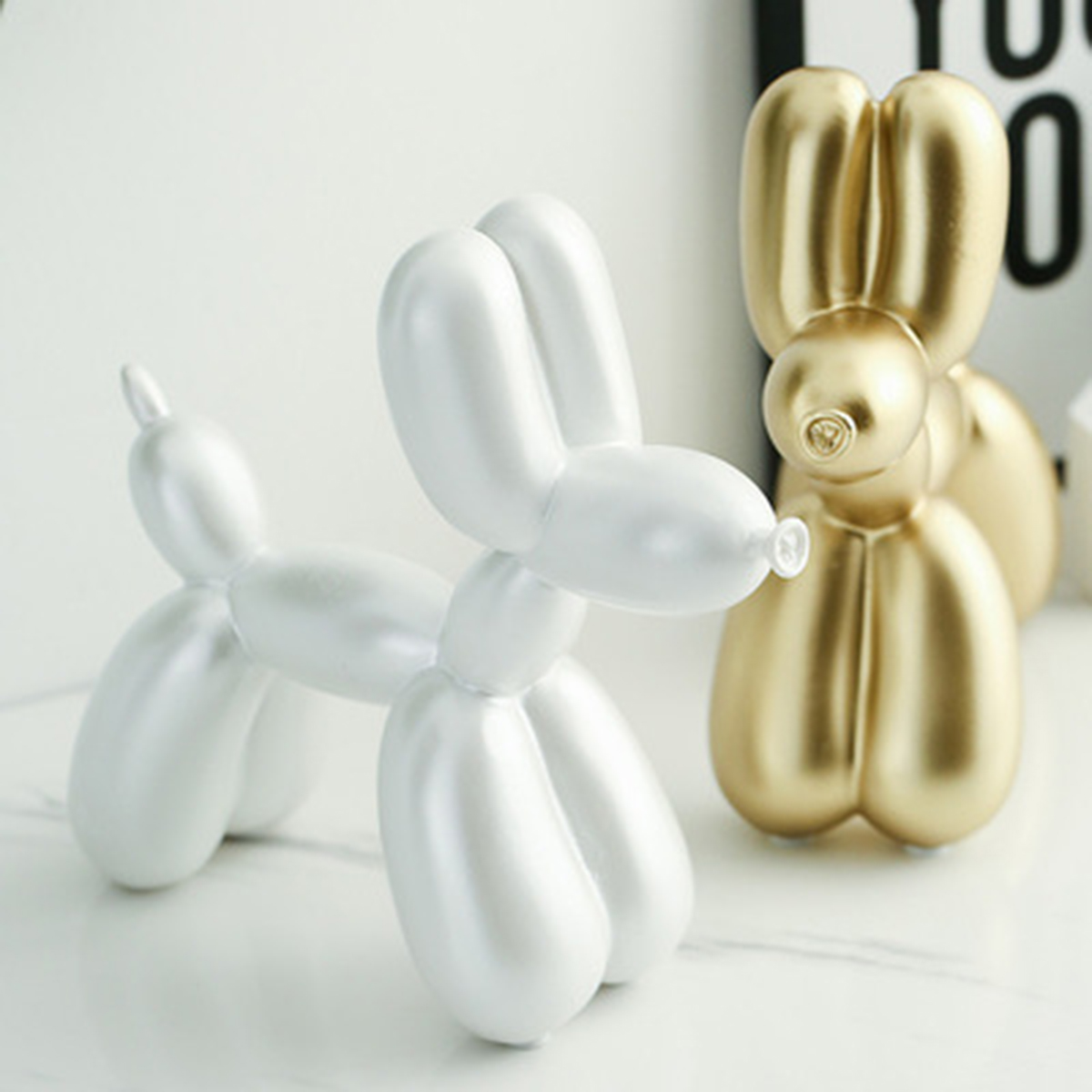 

Cute Resin Balloon Dog Animal Figurine Statue Ornaments Home Decorations