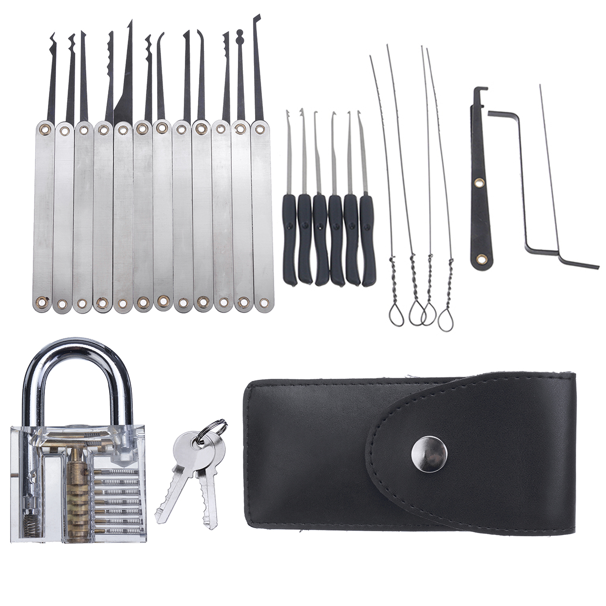 13 PCS Unlocking Lock Picking Tool Sets Locksmith Unlocking Training Tools
