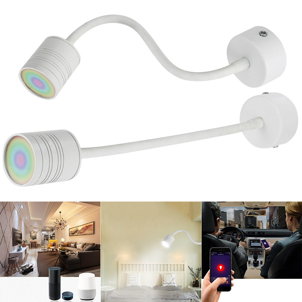 

Smart Wifi Wall Lamp Bendable Dimmable Compatible with Alexa Audio Google Home