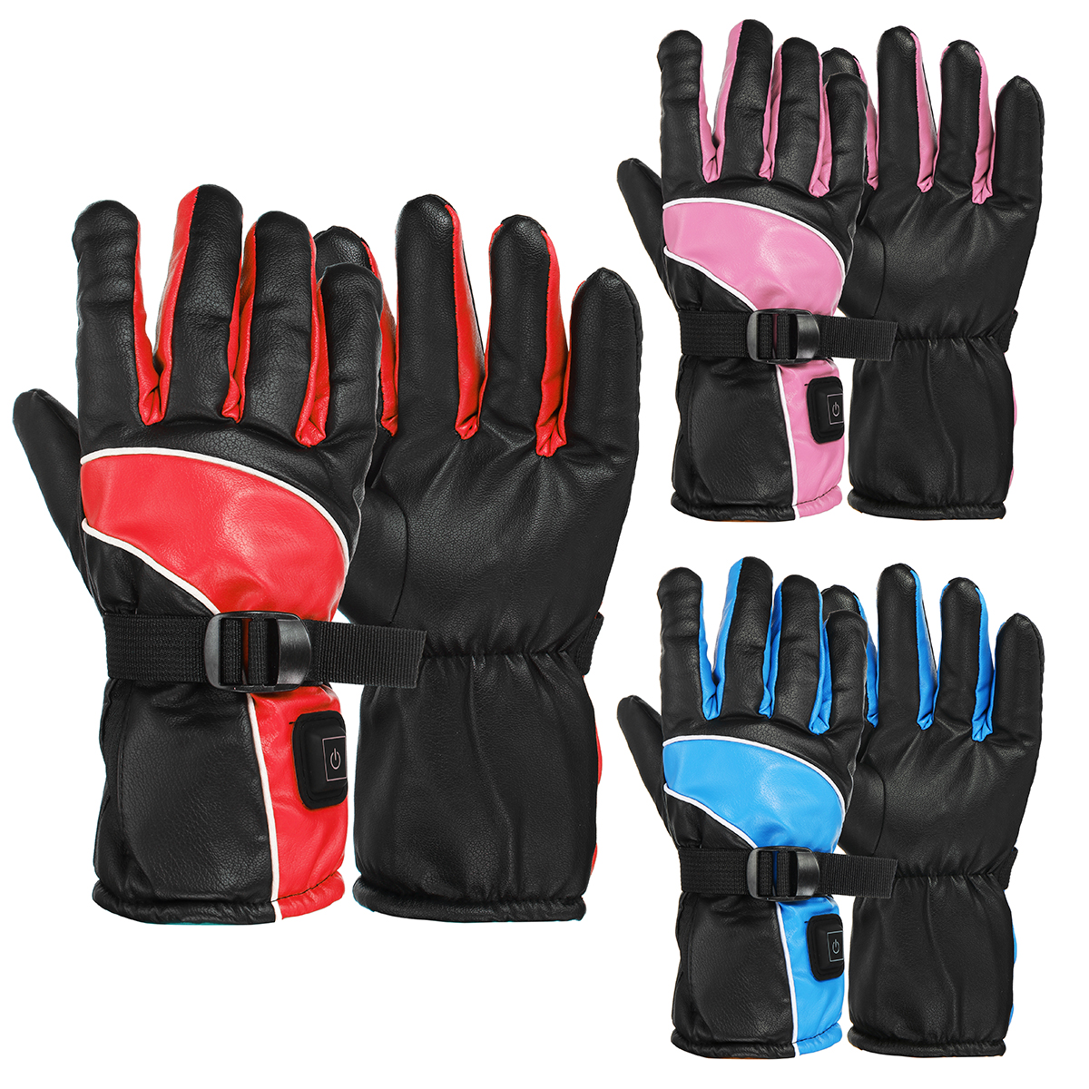 

Men Women 3 Gear Winter Heated Gloves Skiing Waterproof Mittens Thermal Snowboard Motorcycle Riding