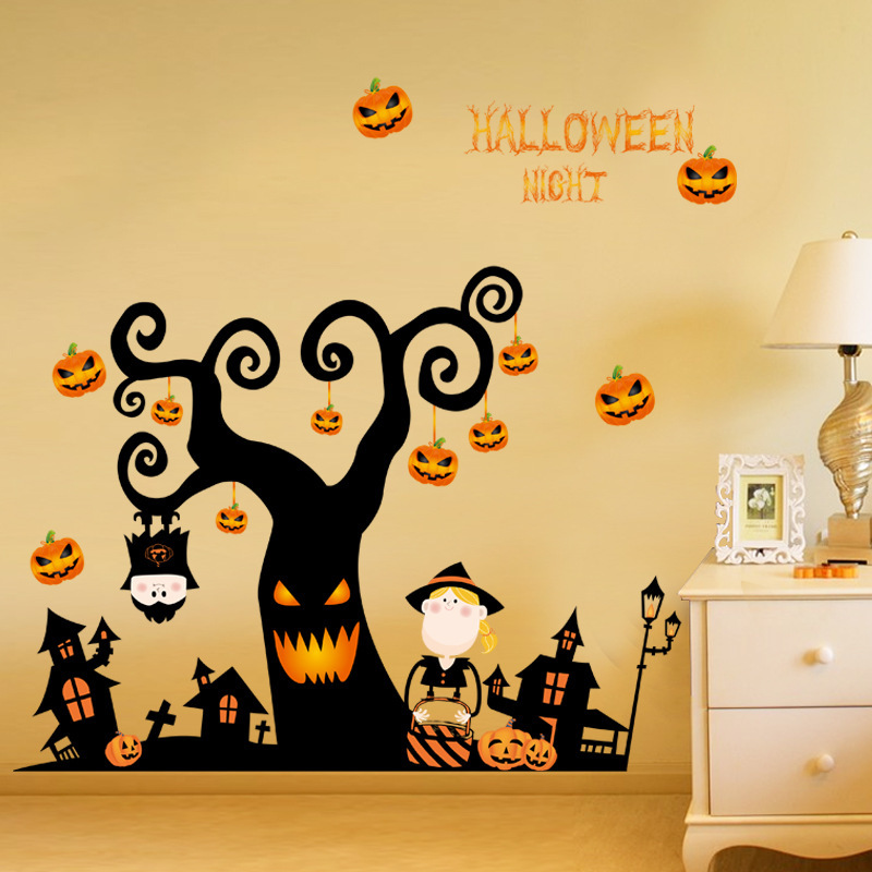 

Miico SK9095 Creative Ghost Tree Branch Wall Sticker Halloween Sticker Room Decorations
