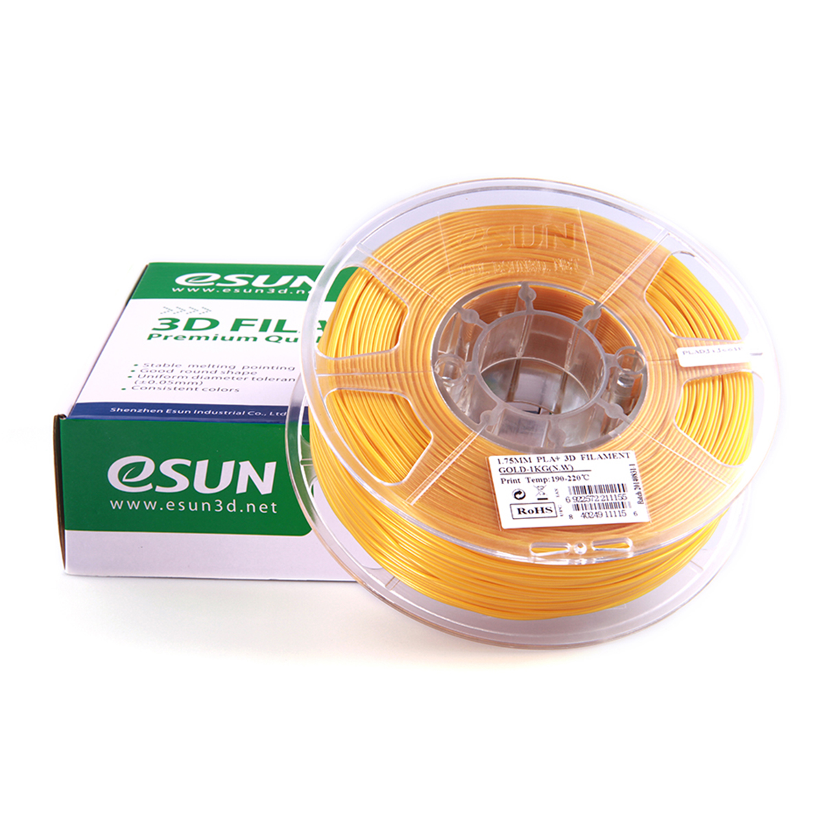 

eSUN® 1,75 мм 1 кг / катушка (2,2 фунта) Модернизированная нить PLA + для 3D-принтера RepRap