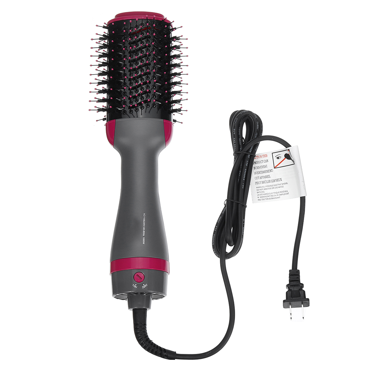 

2 In 1 1000W Hair Dryer Blower Brush Comb Volumizer Straightening Curling Smoothing Comb