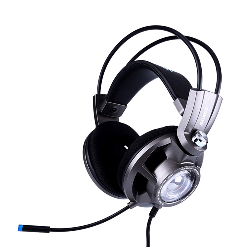 

SOMiC G955 40mm Speaker Unit Virtual 7.1 Surround USB Gaming Luminous Headphone Headset With Microphone for Computer Profession Gamer