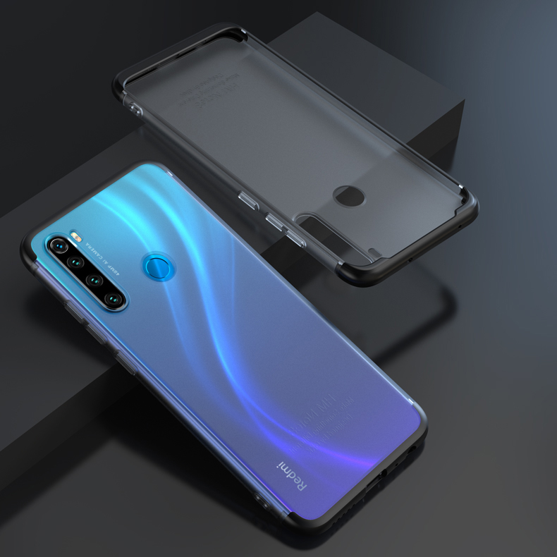 

For Xiaomi Redmi Note 8 Case Bakeey 3 In 1 Detachable Matte Translucent Plating Shockproof PC Protective Case Non-origin