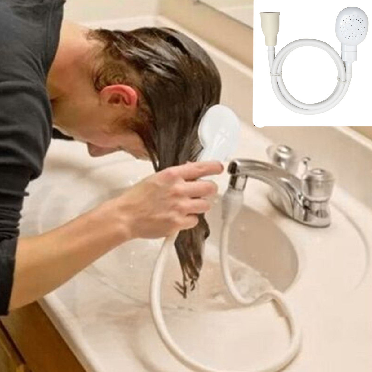 Pet Shower Spray Hose Bath Tub Faucet Attachment Washing Head Kit Sprinkler M7G8 