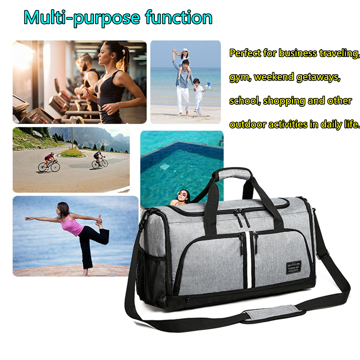 New KALOAD Dry Wet Separation Sports Fitness Yoga Bag Portable Large ...