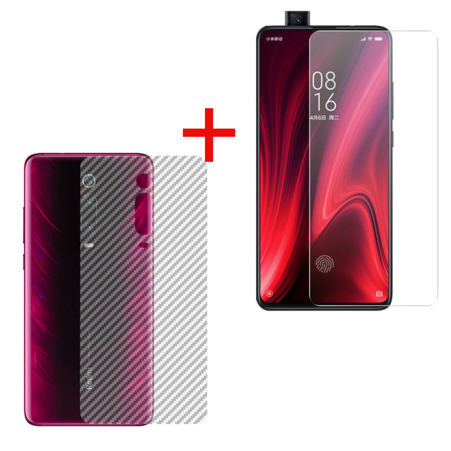 

Bakeey Anti-Explosion Tempered Glass Screen Protector+3D Soft Carbon Fiber Back Cover Protector For Xiaomi Mi9T / Mi 9T Pro / Redmi k20