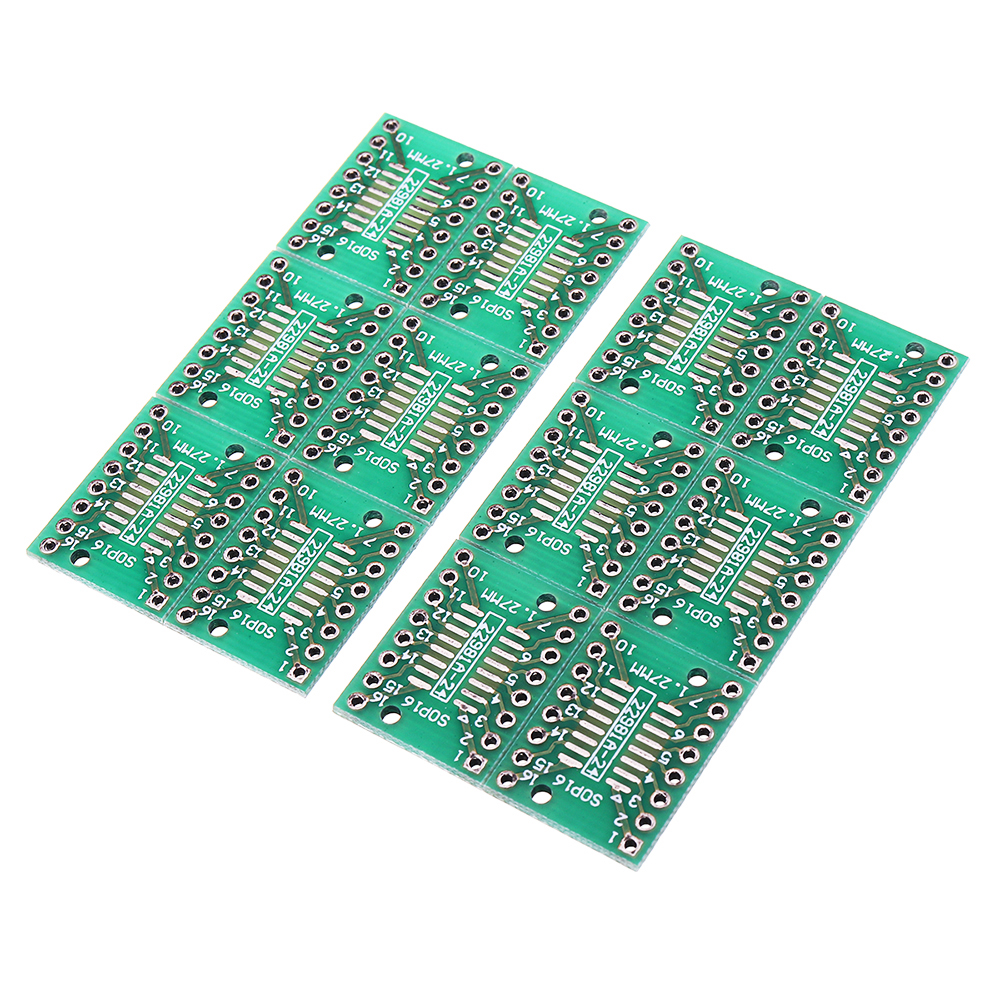 

60pcs TSSOP16 SSOP16 MSOP16 SO16 SOP16 SOIC16 Turn DIP16 1.27MM / 0.65MM IC Adapter Socket Adapter Plate PCB Board