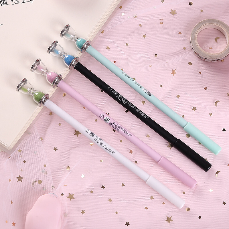 

1 Piece Sand Clock Gel Pen Creative Time Hourglass Writing Pen 0.5mm Lovely Signing Pen Timer Students Office School Sta