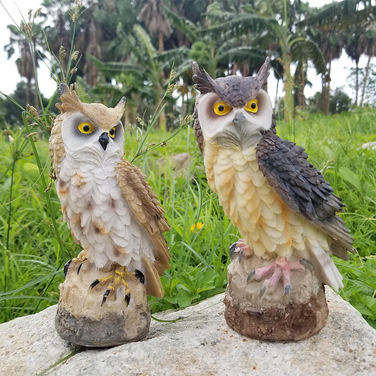 

Synthetic Resin Owl Outdoor Hunting Decoy Garden Yard Landscape Decorations