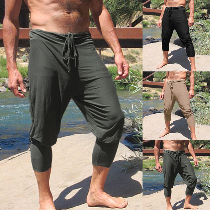 Mens Soft Loose Baggy Casual Skinny Yoga Sports Pants Sleepwear Pajama Bottoms