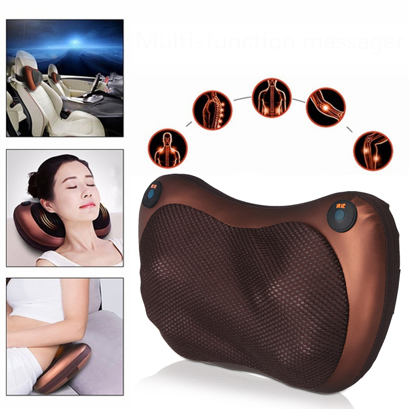 

12V 20W 12 Massage Heads Multifunctional Massage Pillow Infrared Cervical Lumbar Back Electric Massager Sports Fitness F