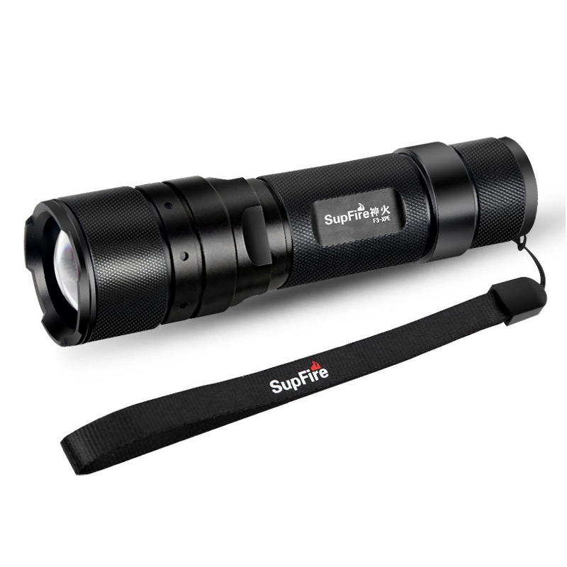 

Sup Fire F3-L2 1100 Lumens Flashlight 18650 Battery Telescopic Zoom 5 Modes Work Lamp Camping Hunting