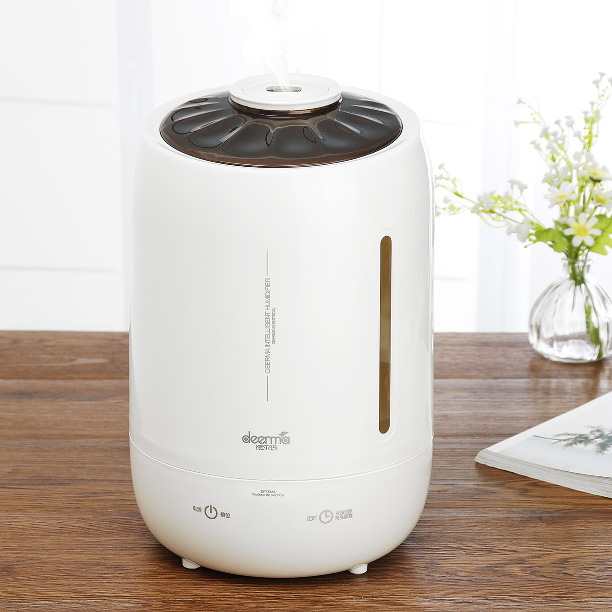 

Deerma DEM-F600 Household Air Humidifier Aroma Diffuser Oil Ultrasonic Fog Touch Screen Home Water Diffuser