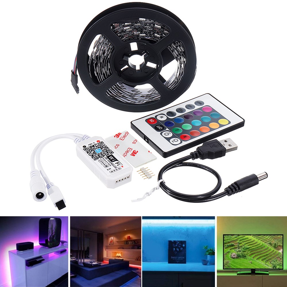 

12MM 5050 RGBW RGBWW Phone Control Waterproof LED Strip Light Works With Amazon Alexa Google Assistant DC5V