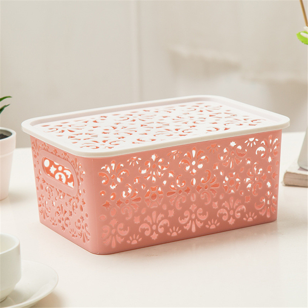 

Bakeey Hollow Plastic Storage Baskets Rectangular Desktop Snack Bathroom Cosmetics Sundry Storage Box For Home