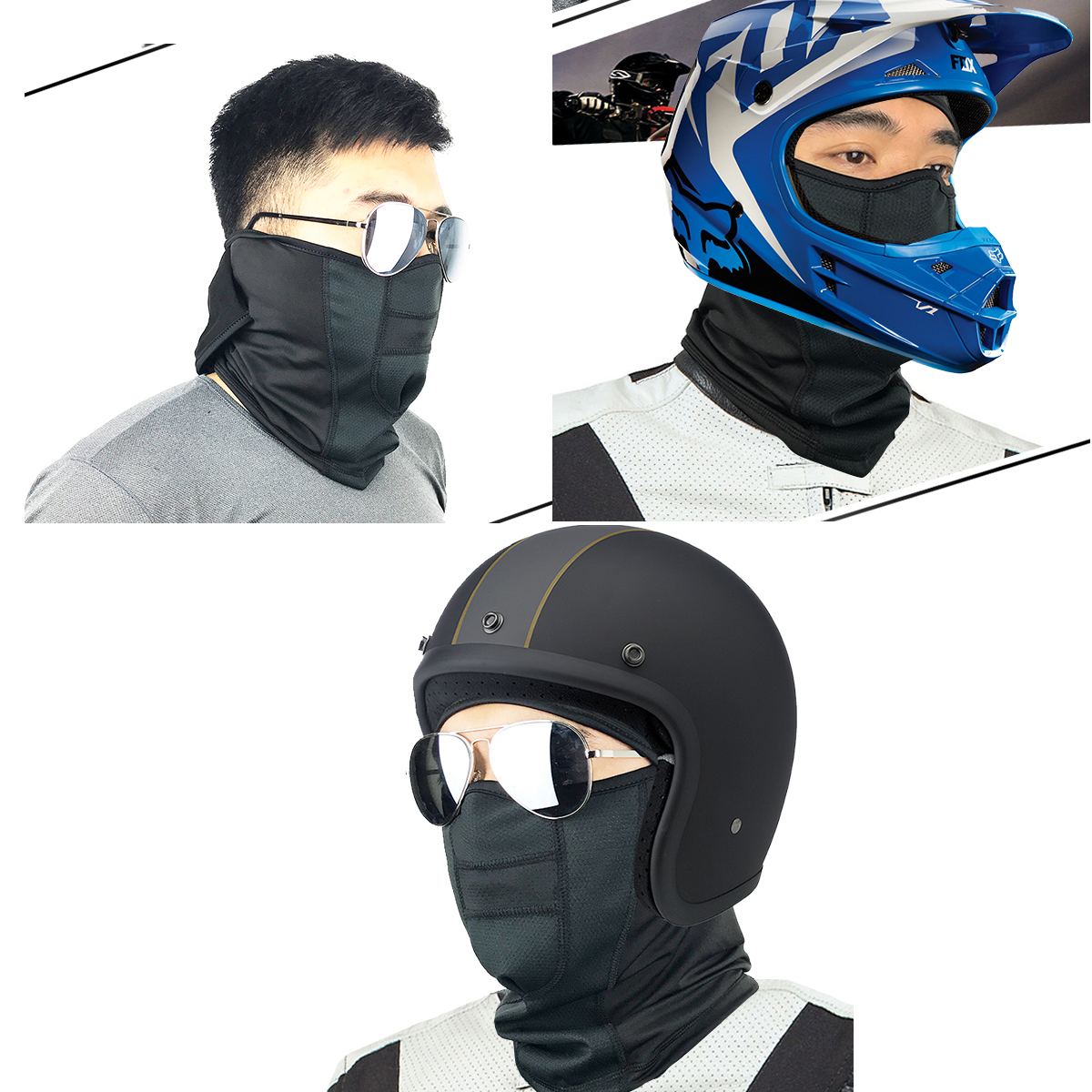 New Winter Balaclava Under Helmet Ski Full Face Mask Neck Motorcycle ...