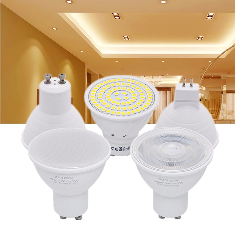 

CLAITE AC220V Прозрачный молочно-белый Лампа Крышка GU10 MR16 5 Вт 7 Вт LED Прожектор для домашнего декора