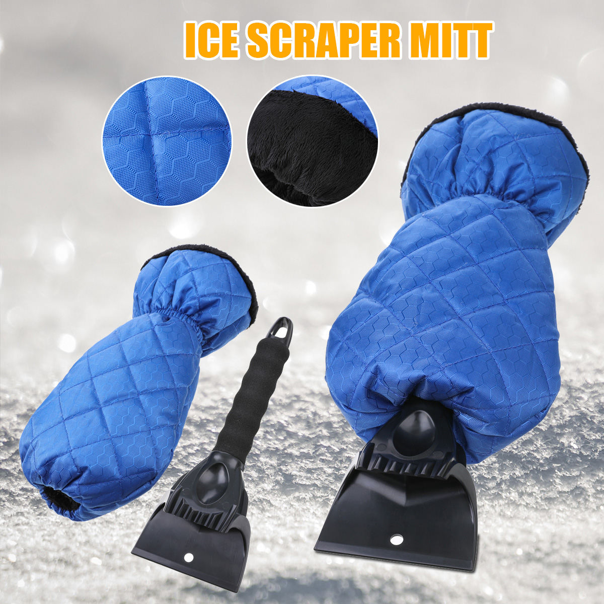Ice Scrapers With Separable Glove For Car Window Winter Ice Shovel